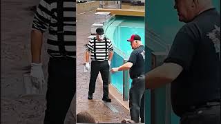 Tom The Clown King At Seaworld Water Park waterpark mime funny funnyvideo for shorts [upl. by Yclehc131]