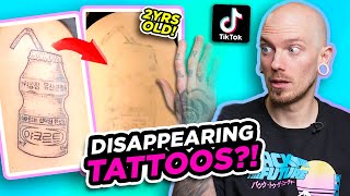 TATTOOS THAT DISAPPEAR  TikTok Tattoos  Tattoo Critiques  Pony Lawson [upl. by Ronalda]