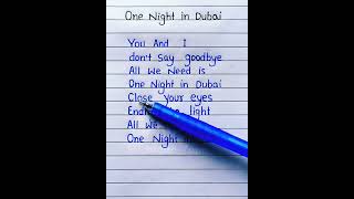 One Night In Dubai Lyrics Arash feat Helena arash lyrics shorts [upl. by Teage]