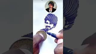 Thalapathi vijay 🔥🔥🔥coin 🪙 drawing [upl. by Sedberry501]