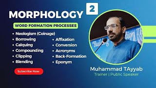 Morphology Part 2  Word Formation Processes in English  Linguistics  Muhammad Tayyab [upl. by Anees]