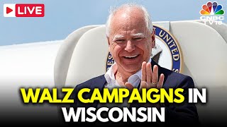 Tim Walz LIVE Walz Participates in a Political Engagement in Eau Claire Wisconsin  Kamala  N18G [upl. by Jacinto]