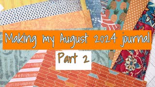 Making a super simple August Creative Daily Journal part 2  adding in the signature and cover [upl. by Yannodrahc192]