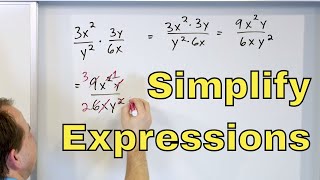 01  Simplify Expressions w Exponents in Algebra Quotients of Monomials  Part 1 [upl. by Asoramla300]