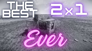 FOUR pixel gaps in a 2x1 Best Solo Starter Base in Rust [upl. by Assej]