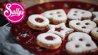 Linzer Plätzchen mit Marmelade  Hildabrötchen  Spitzbuben  Sallys Welt [upl. by Nahc304]