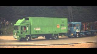 LKWCrashtest Ladungssicherung Volvo CH230 mit 80kmh auf Volvo FL6H stehend [upl. by Llerrac962]