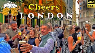 Londons Lively Pub Crawl From Oxford Street to Piccadilly Cheers 2024  4K HDR [upl. by Aseiram483]