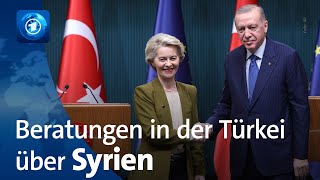 ARDKorrespondentin Vor allem Rückführung syrischer Flüchtlinge Thema [upl. by Dnomsad]