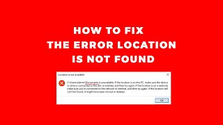 Fix Error Location is Not Available C\Windows\System32\config\systemprofile\Desktop ✅ [upl. by Nnaacissej]