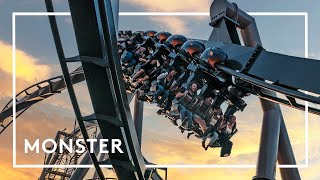 Experience Monster – Gröna Lunds new BampM Invert roller coaster On amp off ride [upl. by Drofdarb]