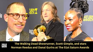 The Walking Dead Showrunner Scott Gimple Norman Reedus and Danai Gurira at The 51st Saturn Awards [upl. by Gelhar]