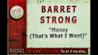 BARRET STRONG quotMoney Thats What I Wantquot Karaoke Instrumental Lyrics [upl. by Berne]