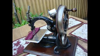 Old Vintage Antique Frister amp Rossmann Sewing Machine Wilcox Willcox amp Gibbs [upl. by Terag]