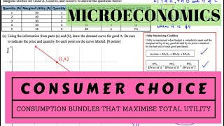 Consumer Choice Deriving Demand and Utility Maximisation Exam Example [upl. by Cordelie]