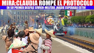 MIRA¡NADIE ESPERABA ESTO EN EL PRIMER DESFILE DE LA PRESIDENTA CLAUDIA MOMENTO HISTORICO [upl. by Ezaria]