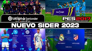 NUEVO SIDER 2023 CON CINEMATICAS GRAFICOS DE CADA LIGA MARCADORES Y MAS PARA PES 2017 A PES 2023😍 [upl. by Enoid]