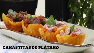 COPAS Canasta de plátano  Canapés de plátano [upl. by Atteiram225]