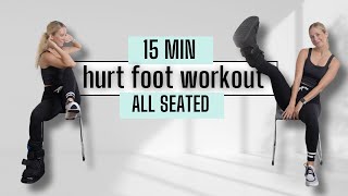 SEATED HURT FOOT WORKOUT  nonweight bearing  full body workout with a boot  fitnessa ◡̈ [upl. by Litt]