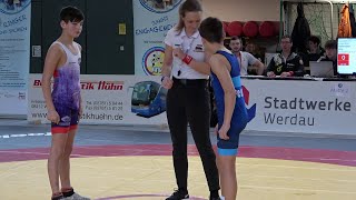 Wrestling  Ringen LM Sachsen 2023 Jugend B Freestyle 48 kg Hohmann  Heinrich [upl. by Philbo715]