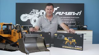 Amewi Junior Radlader und Planierraupe 124 Unboxing und Erklärung [upl. by Taddeusz263]