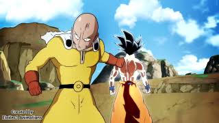 Goku vs Saitama Compilation Full fight Pelea completa [upl. by Gunar]