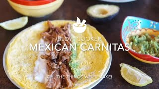 Crispy Roasted Pork Recipe Easy Mexican Slow Cooker Carnitas [upl. by Nuawed]