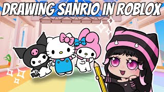 Drawing Sanrio Characters in Every Roblox Art Game I Can Find [upl. by Kenlay]