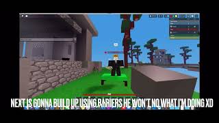 TROLLING my friend with the new BARRIER BLOCKS Roblox Bedwars [upl. by Skardol]