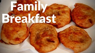 Family Breakfast Jamaican RIPE Banana Fritters How To Make Best Caribbean Banana Fritters Family [upl. by Nicky196]