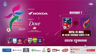 Nepal Vs India  SAFF Womens Championship 2024  Kartik 11  Kantipur MAX HD LIVE  Semi Final [upl. by Kajdan902]