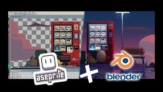 Vending Machine  Aseprite x Blender Pixelart 026 [upl. by Ysnil]