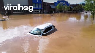 Hurricane Helene Destruction in Asheville North Carolina  ViralHog [upl. by Berfield689]