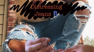 Distressing Jeans 👖 [upl. by Supat]