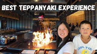 The BEST TEPPANYAKI EXPERIENCE We Ever Had The Chef Was So Funny Bday Celebration  food travel [upl. by Yttiy]