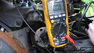 How to Test Stator Ignition CDi Piaggio 50cc Scooter [upl. by Thadeus]