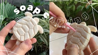 soap carving  a turtle [upl. by Rabjohn]