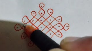 Daily use simple Melika Muggulu with dots in easy way [upl. by Averil]