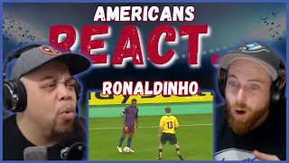 AMERICANS REACT TO SOME UNSTOPPABLE RONALDINHO HIGHLIGHTS  REAL FANS SPORTS [upl. by Eissirc]