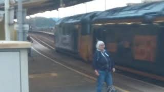 Class 50 locomotives haul The Mazey Day Cornishman through Dawlish [upl. by Nivlad]