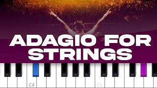 Tiësto  Adagio For Strings piano tutorial [upl. by Pravit479]