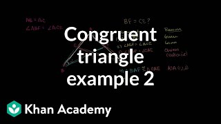 Congruent triangle example 2  Congruence  Geometry  Khan Academy [upl. by Lough683]