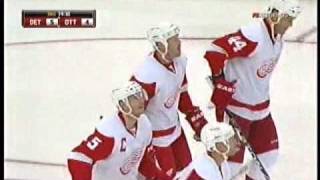 Johan Franzen Scores 5 Goals in One Game Against Ottawa 2211 [upl. by Ymmit308]