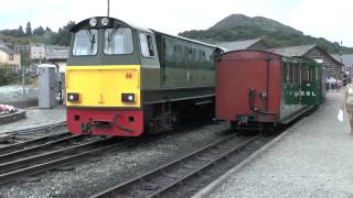 Porthmadog Ffestiniog Railway 17 July 2013 2 [upl. by Ahnavas]