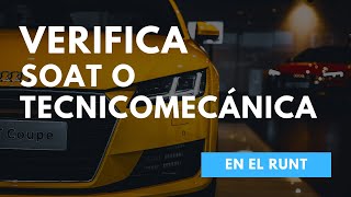 Consulta la Vigencia del SOAT o Tecnicomencánica de un Vehículo 🚗 [upl. by Zeculon433]