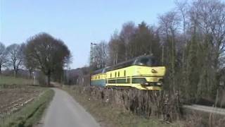 BelgianGerman Freight Trains SNCB 5500 HLD55 2800 chemin de fer spoorwegen bahn [upl. by Hsac758]