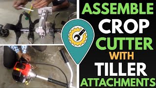 How to Assemble Crop Cutter with Tiller Attachments  Call Us  7829055044 [upl. by Agnot785]