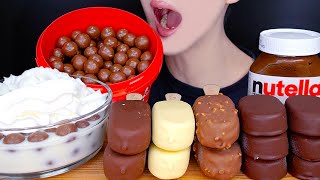 ASMR MALTESERS MAGNUM CHOCOLATE ICE CREAM MUKBANG 몰티져스 매그넘 초콜릿 아이스크림 먹방 チョコレート Es krim EATING SOUNDS [upl. by Stacie]