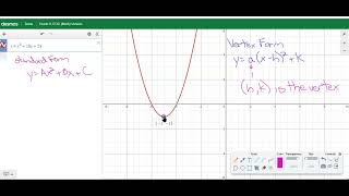 Standard to Vertex form using Desmos [upl. by Steinke]