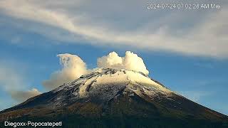 Impresionante Amanecer Del Volcan Popocatepetl 24 De Julio De 2024 [upl. by Furiya]